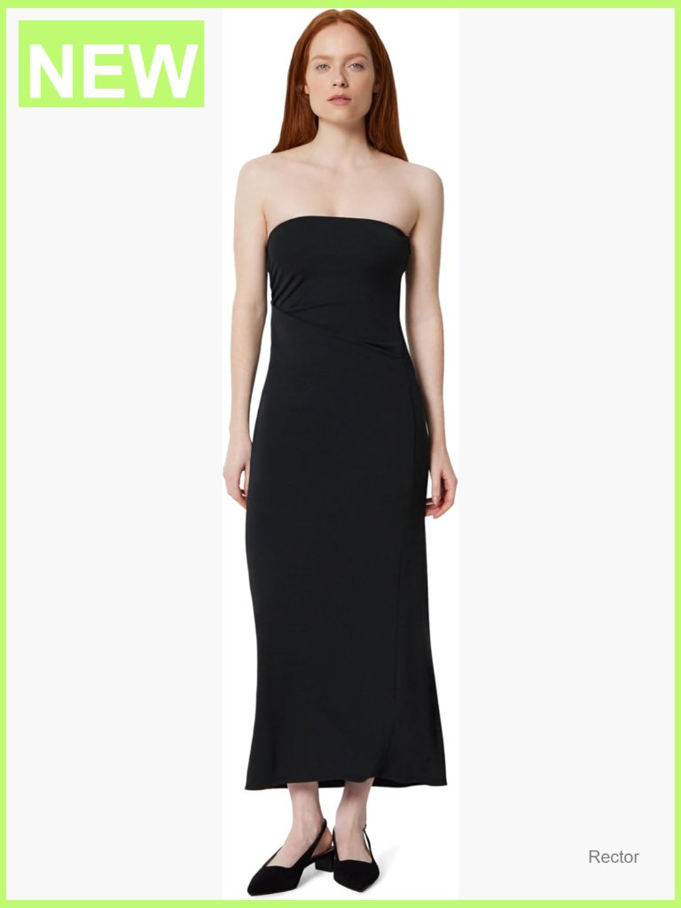 Strapless Maxi Dress - Slim Fit Sheath Square Neck Formal